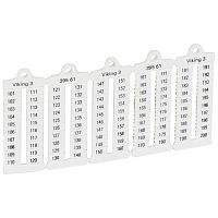 Листы с этикетками для клеммных блоков Viking 3 - вертикальный формат - шаг 5 мм - цифры от 101 до 200 | код 039561 |  Legrand